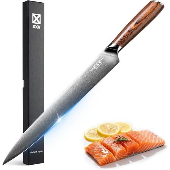 10 inch vg10 damascus sashimi knife