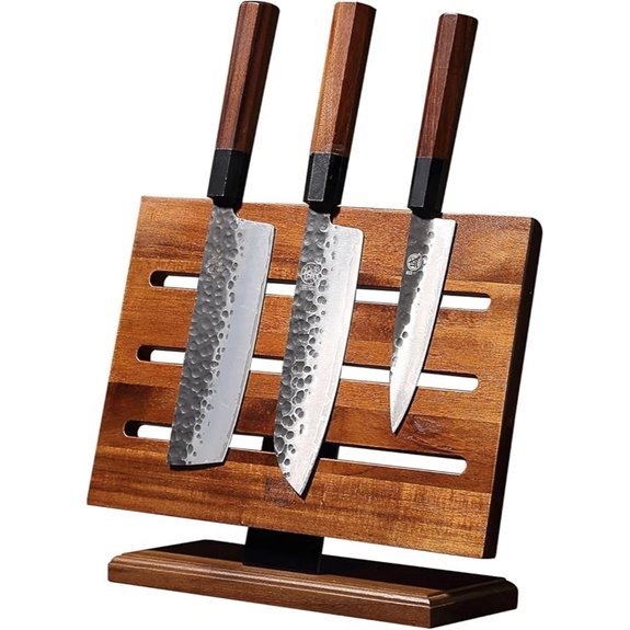 12 5 inch acacia magnetic knife holder