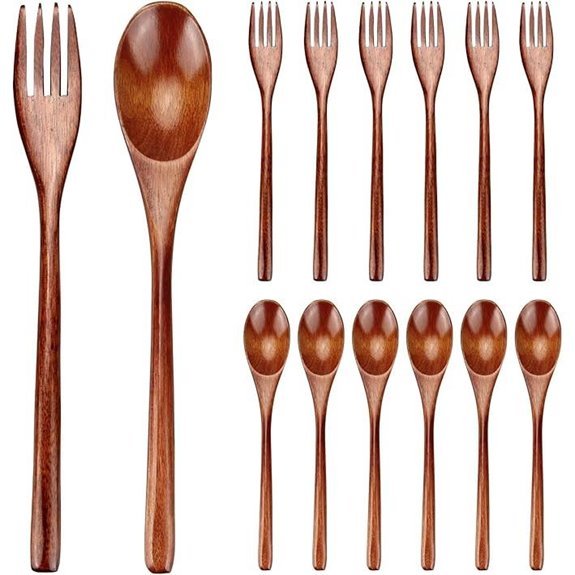 12 piece wooden utensil set