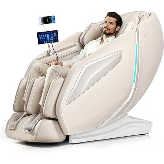 beige 4d full body massage chair