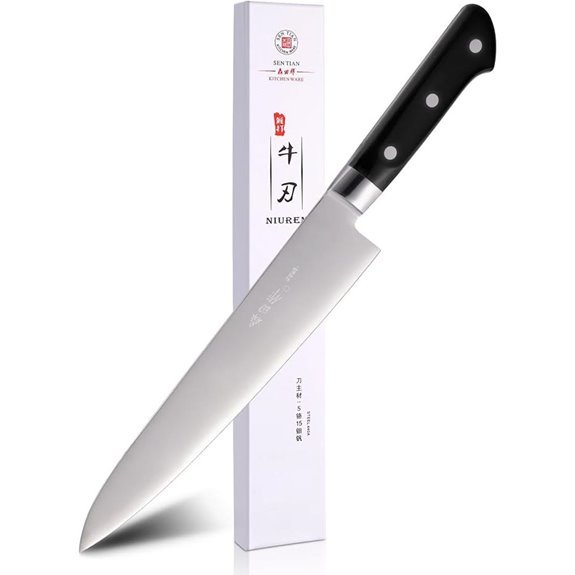 black handle japanese chefknife