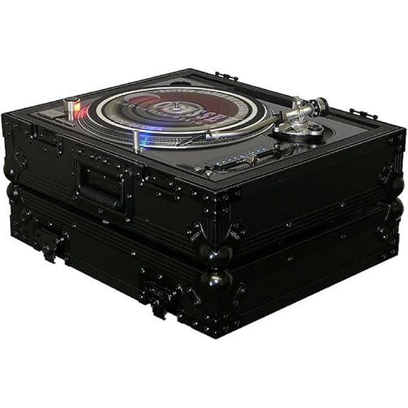 black label turntable flight case