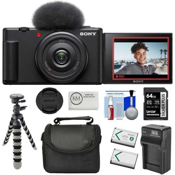 black sony zv 1f camera bundle