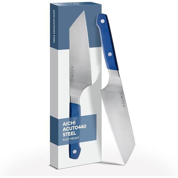 blue 6 inch bunka knife