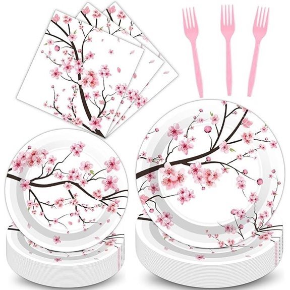 cherry blossom party supplies set