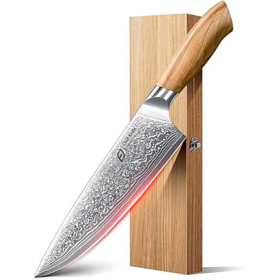 damascus chef knife gift box