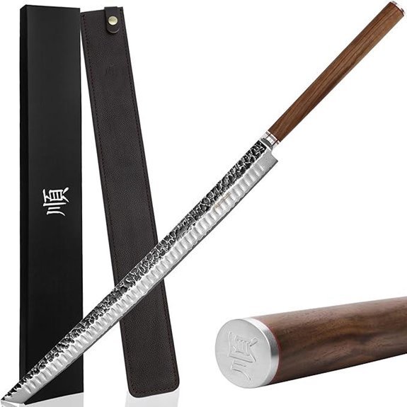 damascus chef slicer 23 inch