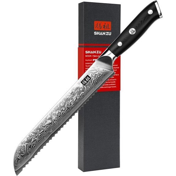 damascus g10 bread knife