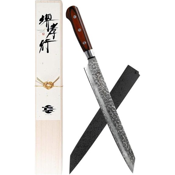 damascus yanagiba sashimi knife 10 5