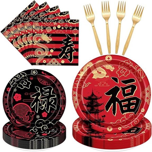 disposable hibachi dinnerware set