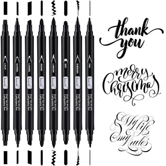 dual tip brush calligraphy set