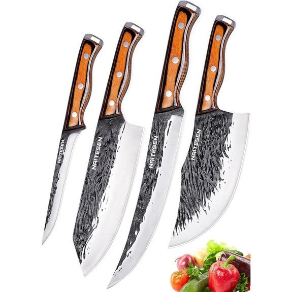 hand forged butcher knife set