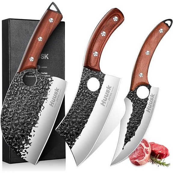hand forged butcher knife set