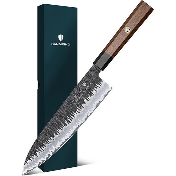 hand forged rosewood chef knife