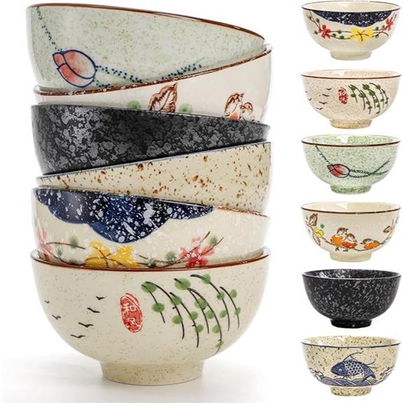 hand painted japanese ceramic bowls
