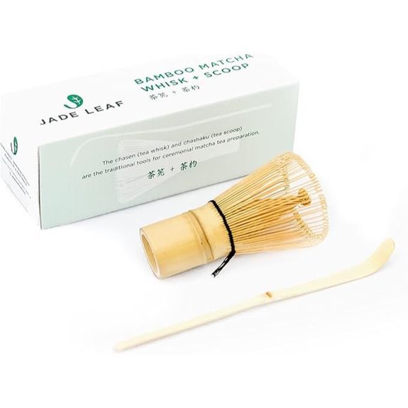 jade matcha whisk scoop set