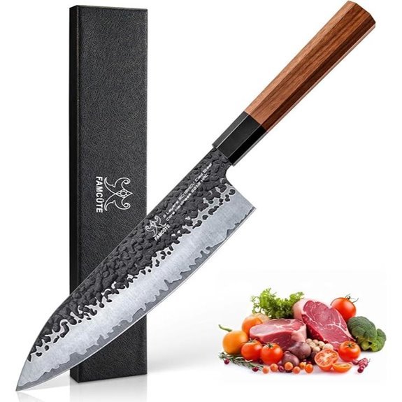 japanese chef knife rosewood handle