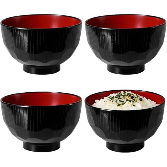 japanese plastic soup bowls set