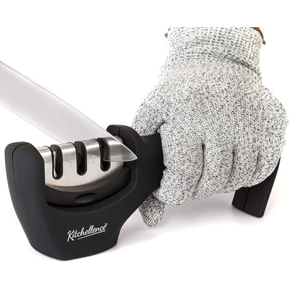 knife sharpener with glove