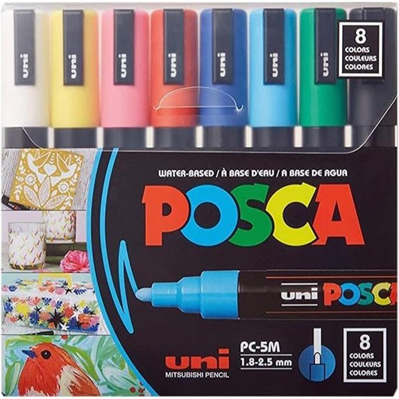 medium tip 8 color paint markers