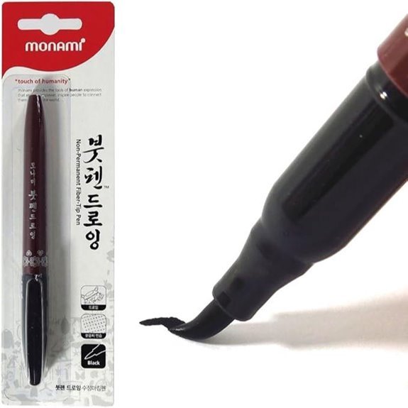 monami fiber tip calligraphy pen