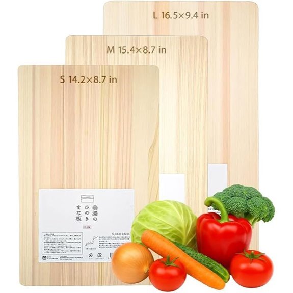 natural hinoki wood board