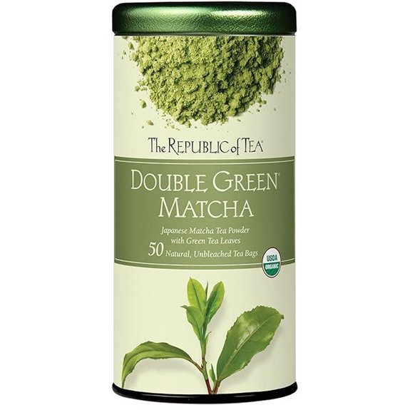 organic double green matcha 50 tea bags