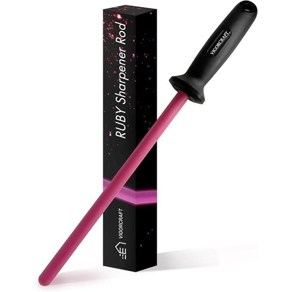 ruby sharpener rod durable honing steel