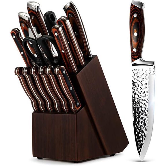 self sharpening knife block set
