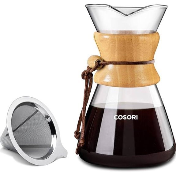 stainless steel 8 cup pour over