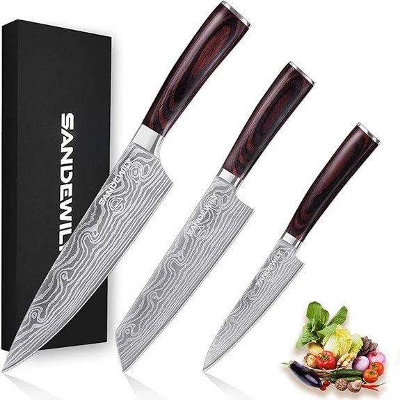 three piece chef knife set