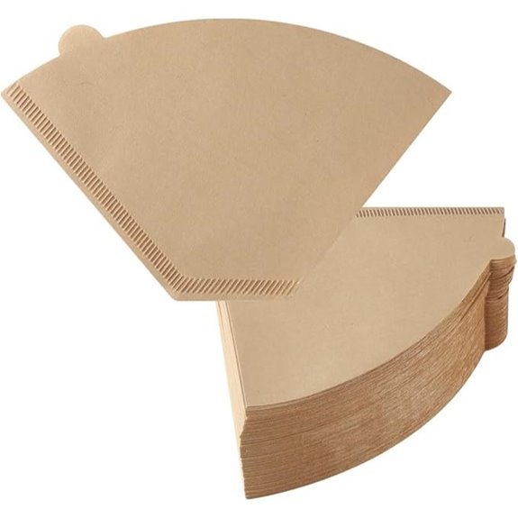 unbleached natural cone filters