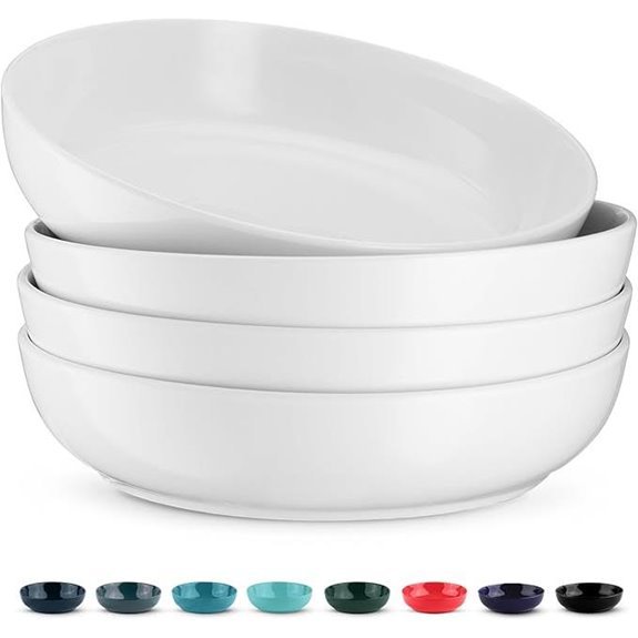 white 40oz ceramic bowls set