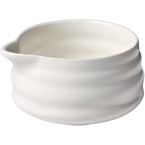 white ceramic matcha bowl spout