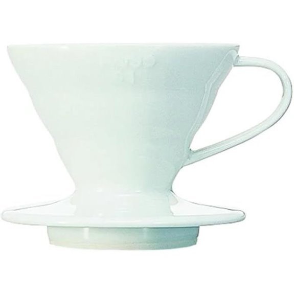 white ceramic v60 pour over