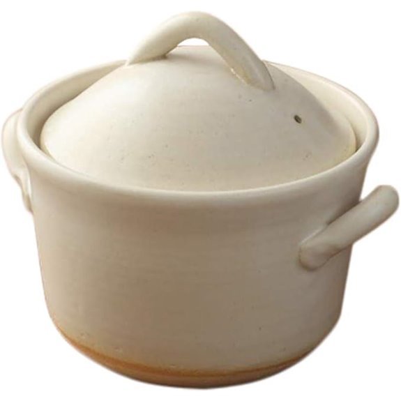 white donabe cooker pot
