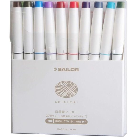 white sailor marker set