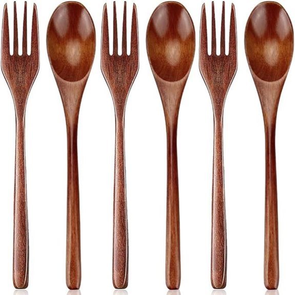 wooden spoon and fork set