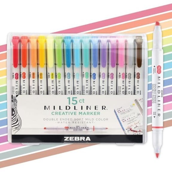 zebra mildliner dual tip highlighters